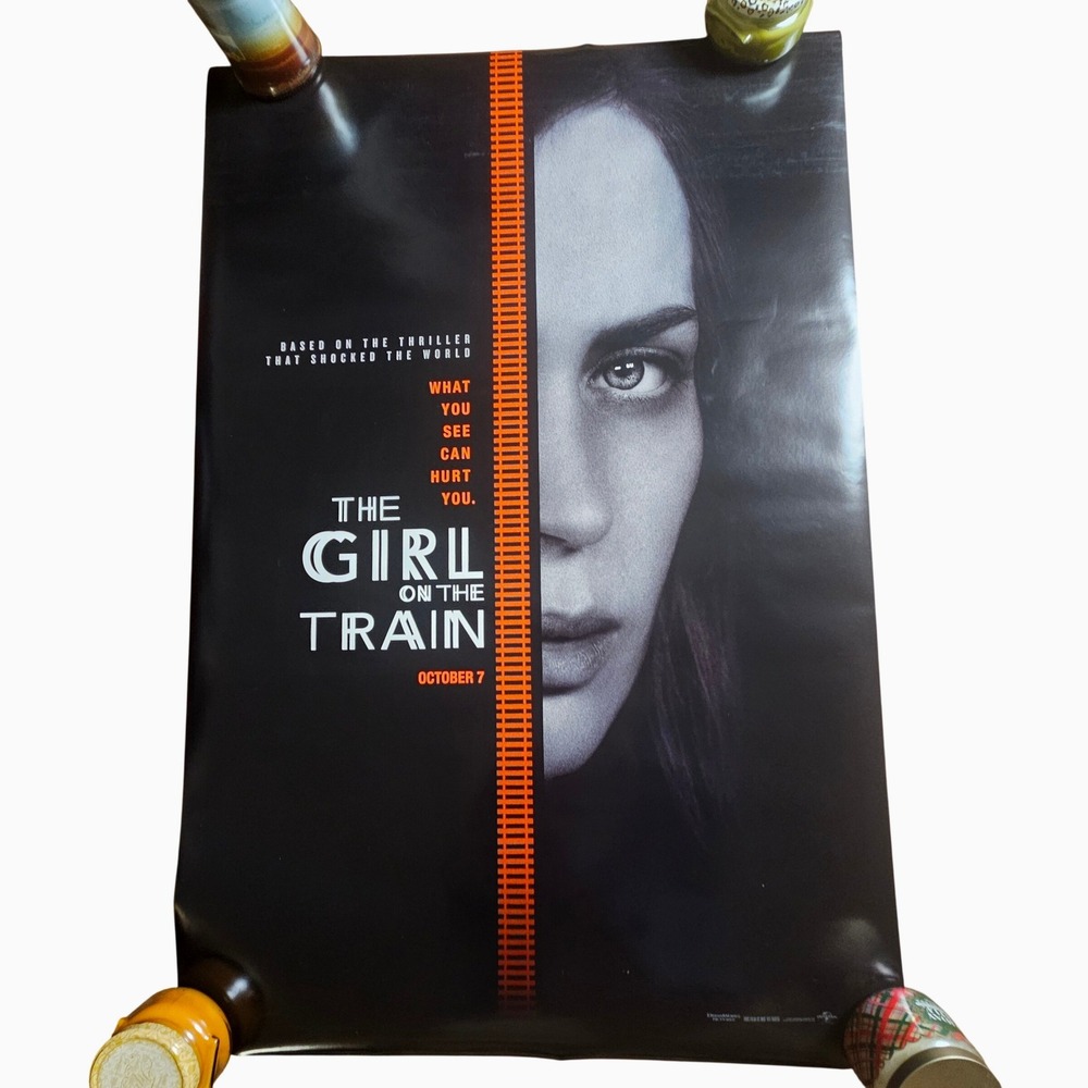 The Girl on the Train 2016 Original Advance Movie Poster 27x40 Emily Blunt D/S